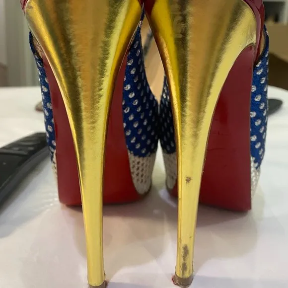🌷❤️‍🔥SPRING SALE 🔥 FINAL PRICE🌷💥Christian Louboutin Lady Peep 150 Sling 36