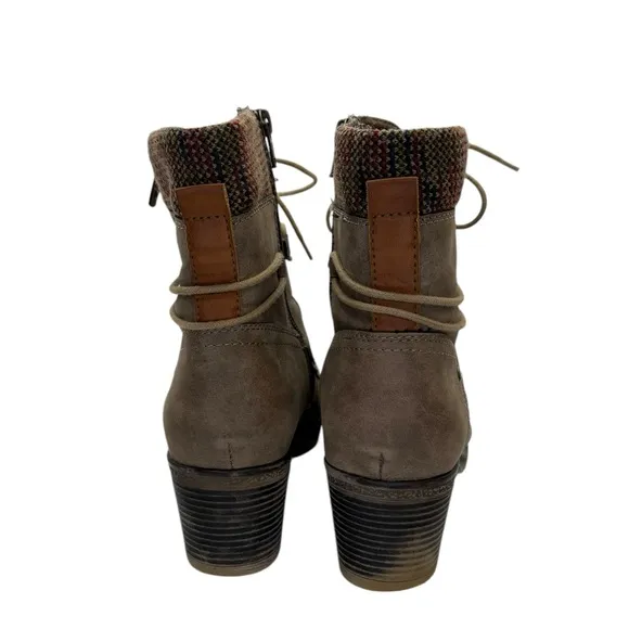 Spring Step Hellewn Taupe Combat Boots w/ Heel (Size 41/9.5-10)