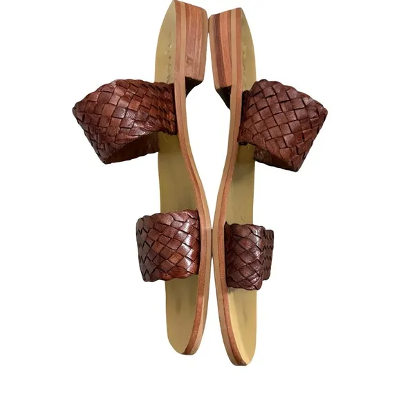 St. Agni Piers Woven Slide Sandals Sz 39