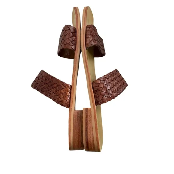 St. Agni Piers Woven Slide Sandals Sz 39
