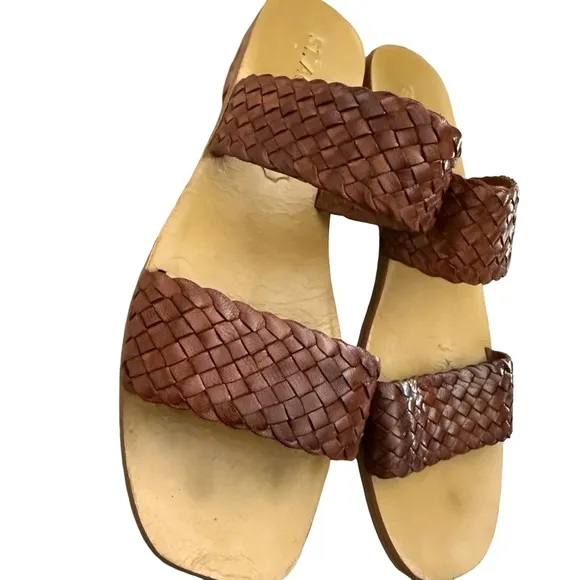 St. Agni Piers Woven Slide Sandals Sz 39