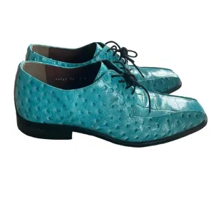 Stacy Adams Leather Oxford Ostrich Crocodile Embossed Pattern Size 9