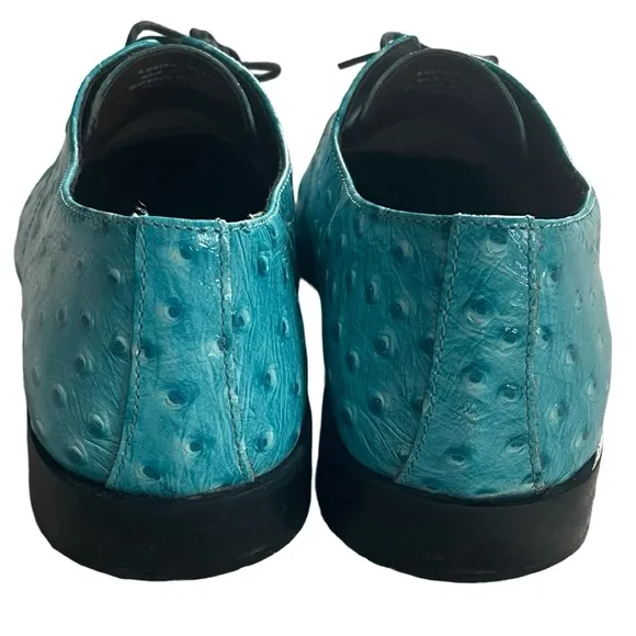 Stacy Adams Leather Oxford Ostrich Crocodile Embossed Pattern Size 9