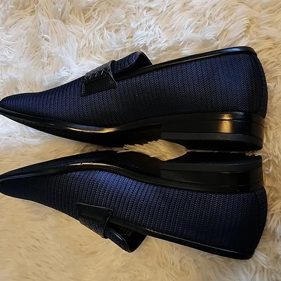 Stacy Adams Men's Dark Blue Loafers Shoes Brand New No Tag