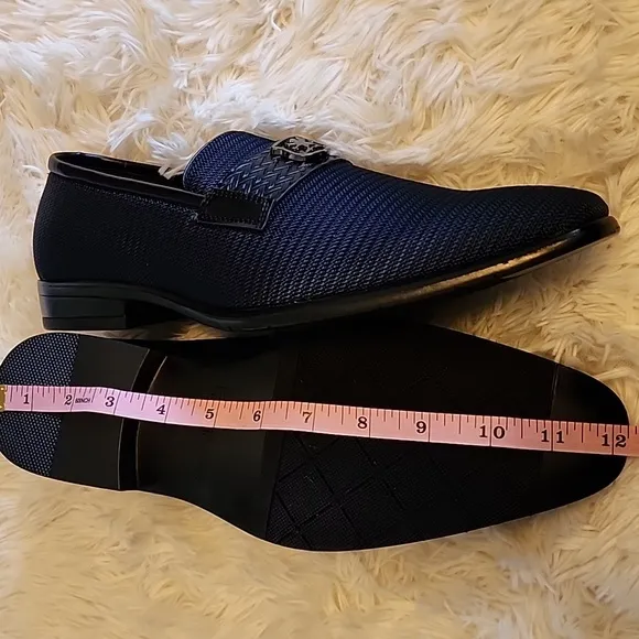 Stacy Adams Men's Dark Blue Loafers Shoes Brand New No Tag
