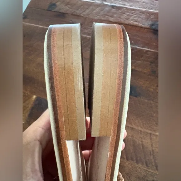 STAUD Woven Strap Flat leather sandals size 39