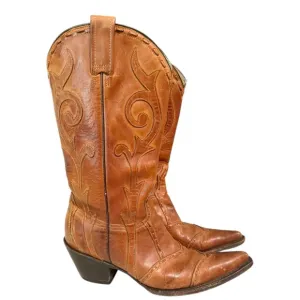 Stetson vintage Brown Leather Western Boots woman's size 8.