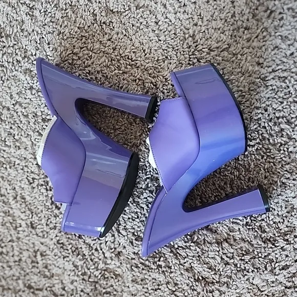 Steve Madden Bristal purple slip on platform shoes-6