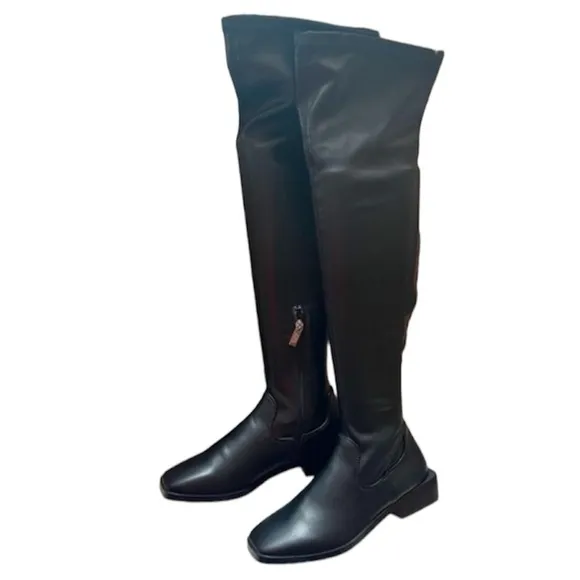 Steve Madden | Expedite Over The Knee Boots RARE In Black Paris Size 7.5 NEW