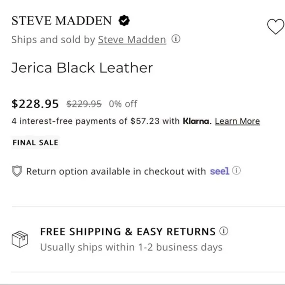 Steve Madden Jerica Black Leather Western Cowboy Boots Made in Italy