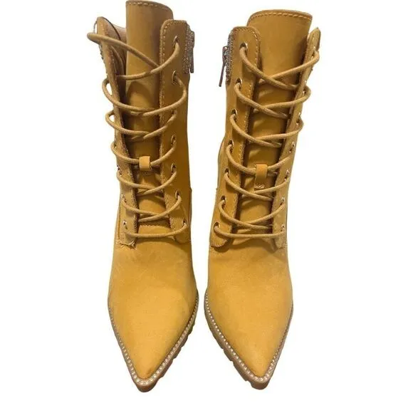 Steve Madden Karmen Cognac Studded Ankle‎ Boots NWOT