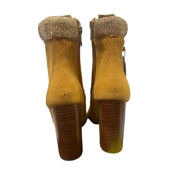 Steve Madden Karmen Cognac Studded Ankle‎ Boots NWOT