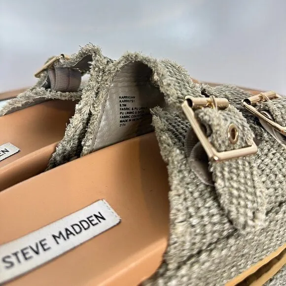 STEVE MADDEN Karrigan Womens Platform Sandals in Olive Size US 8.5