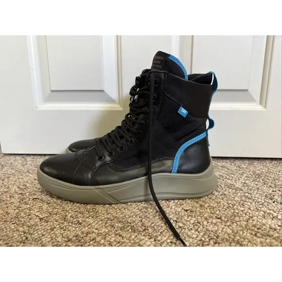 Steve Madden Mens Zenith Faux Leather Zipper High-Top Sneakers Shoes 9M
