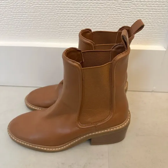 Steven by Steve Madden Brown Leather Ankle Boots