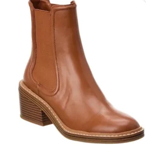 Steven by Steve Madden Brown Leather Ankle Boots