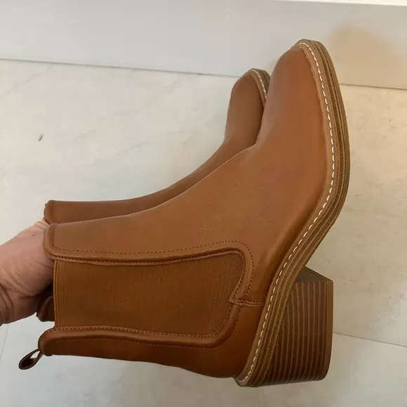 Steven by Steve Madden Brown Leather Ankle Boots