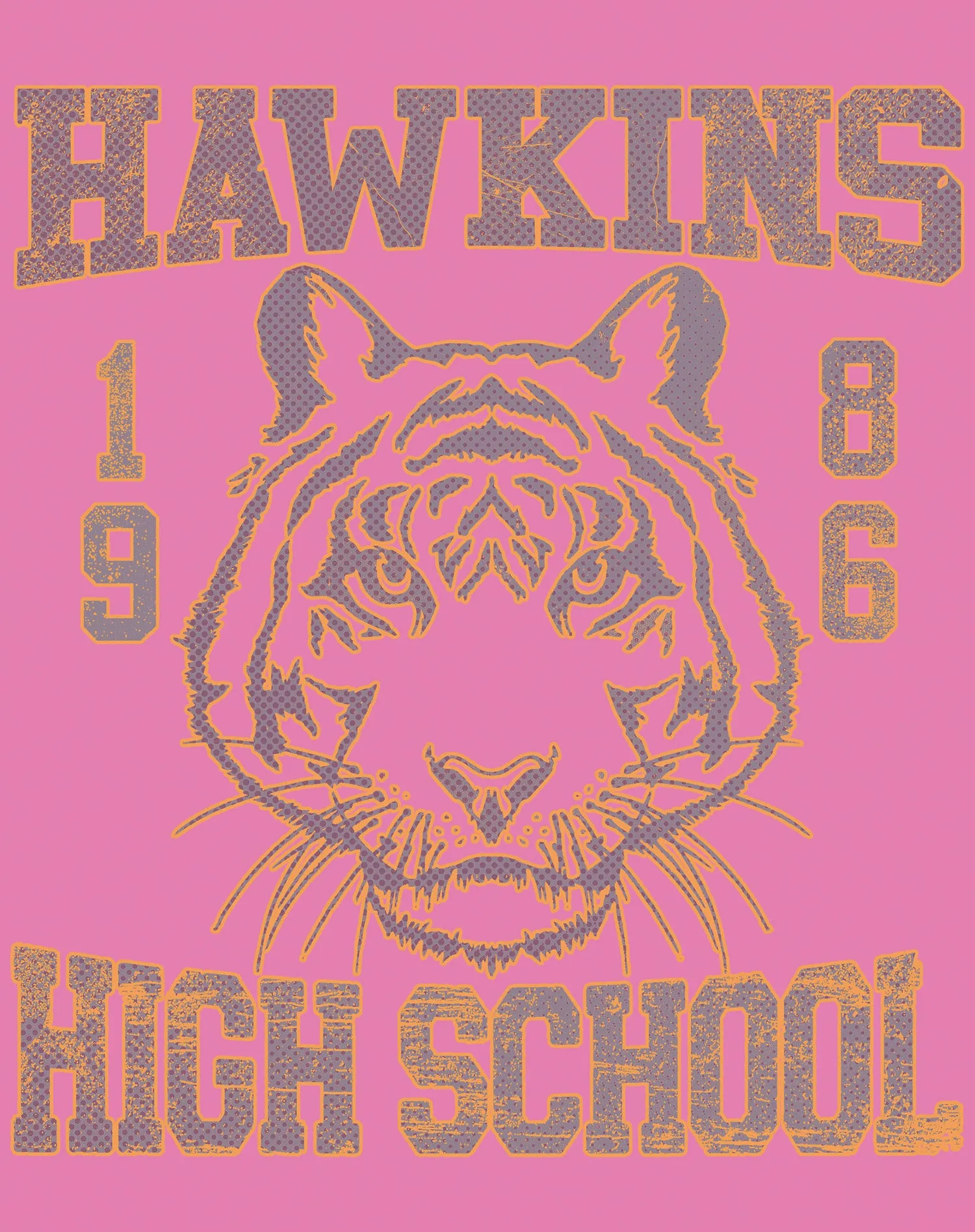 Stranger Things Hawkins High Tigers Varsity Retro Official Women's T-Shirt