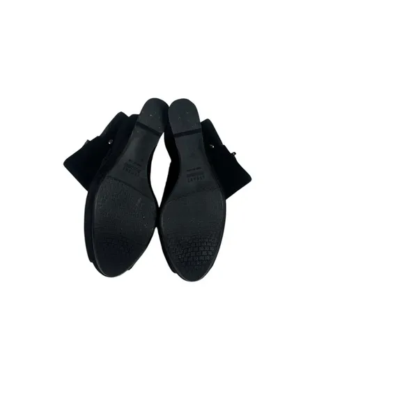 Stuart Weitzman Black Suede Platform Wedge Heels