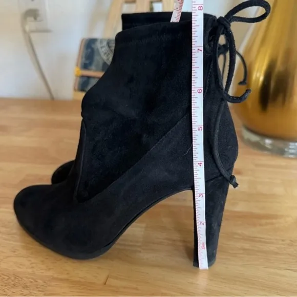 Stuart Weitzman Catch Tie-Back Suede AnkleBoot Size 6.5