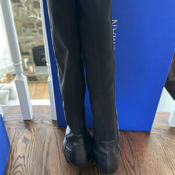 Stuart Weitzman chic over the knee boots with platform