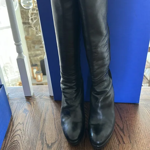 Stuart Weitzman chic over the knee boots with platform