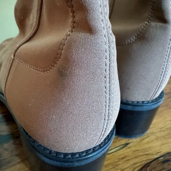 Stuart Weitzman Easyon Reserve Suede and Neoprene Ankle Boots Brown