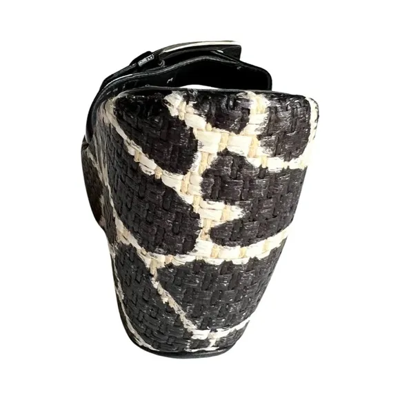 Stuart Weitzman | Patent Buckle Giraffe Wedge
