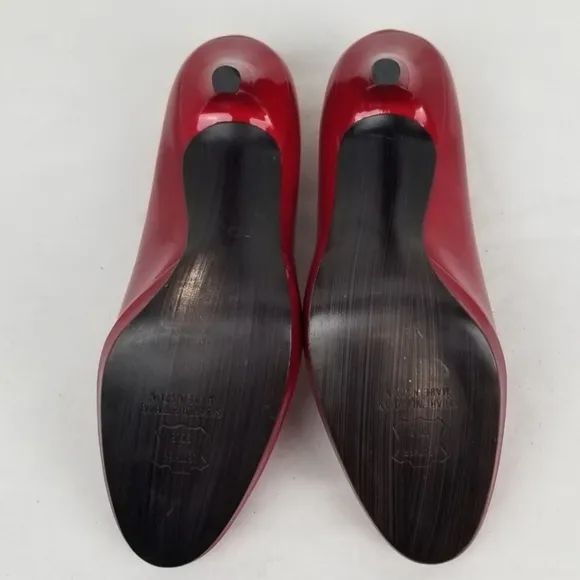 Stuart Weitzman Platswoon Red Patent Heels Pumps 7 M