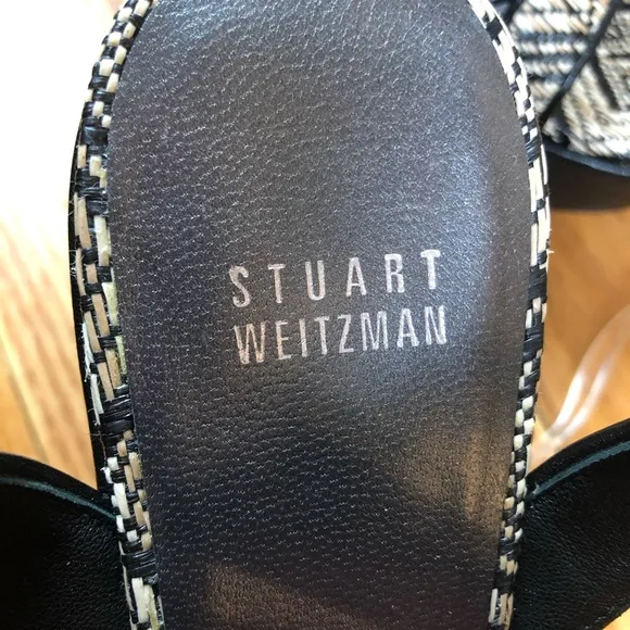 Stuart Weitzman Size 9.5 Nudist Curve Wicker Woven Wedge Sandals
