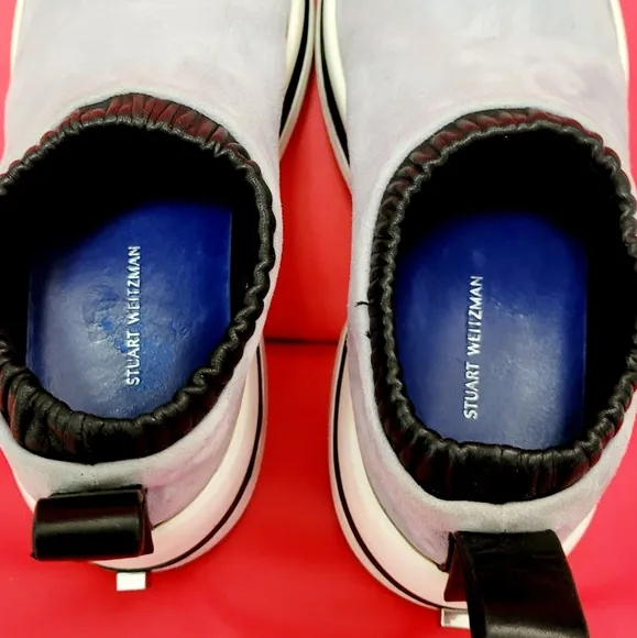 Stuart Weitzman SW 612 Premium Leather Womens Luxury Slip On Sneakers size 5.5