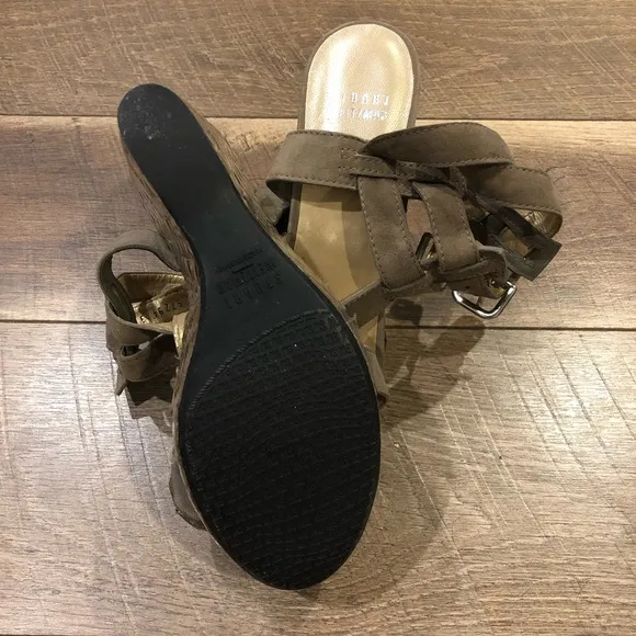 Stuart Weitzman Teague Wedge Platform Sandals 37.5