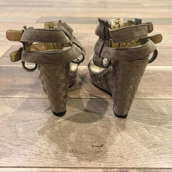 Stuart Weitzman Teague Wedge Platform Sandals 37.5