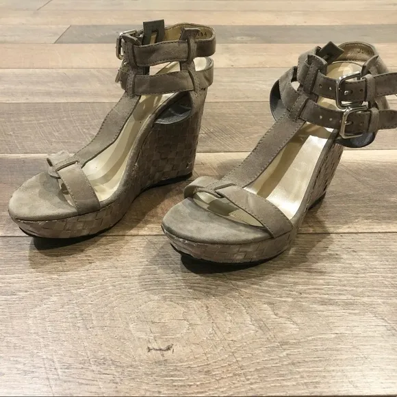 Stuart Weitzman Teague Wedge Platform Sandals 37.5