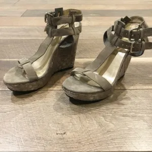 Stuart Weitzman Teague Wedge Platform Sandals 37.5