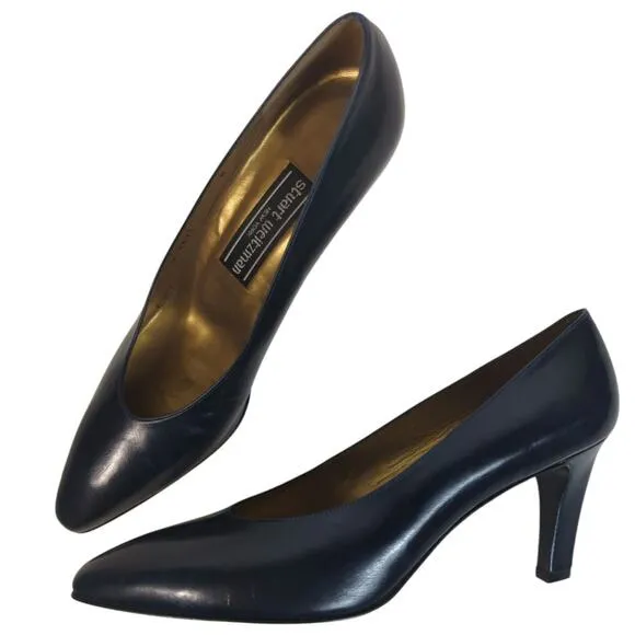 Stuart Weitzman Vintage Classic Pump Navy 8