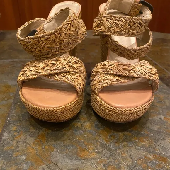 Stuart Weitzman Woven Wedge Sandal