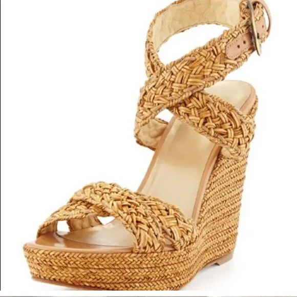 Stuart Weitzman Woven Wedge Sandal
