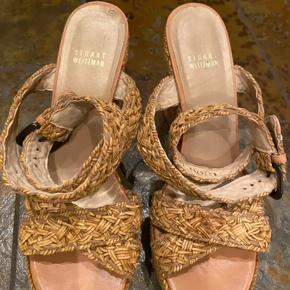 Stuart Weitzman Woven Wedge Sandal