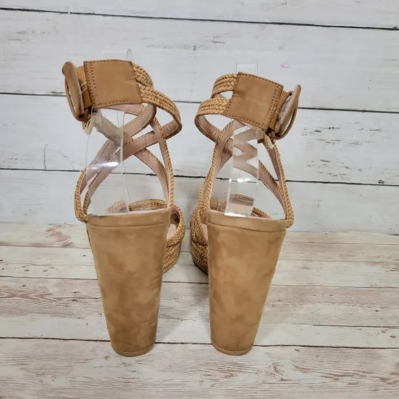 Stuart Weitzman woven wedge sandals