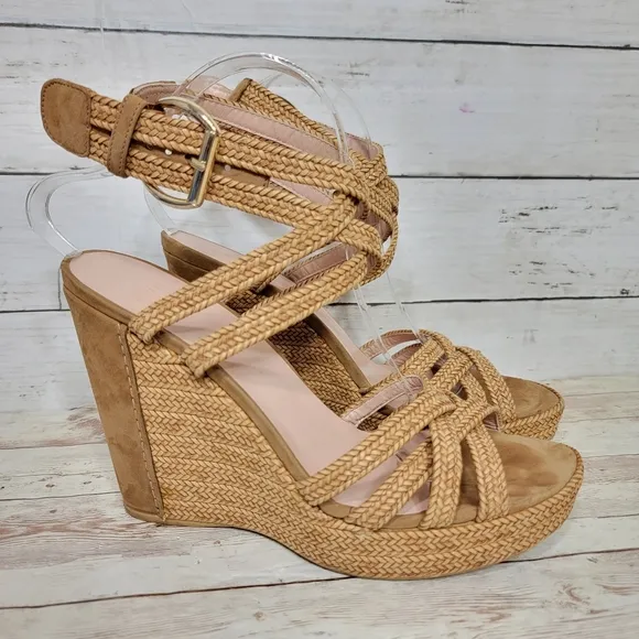 Stuart Weitzman woven wedge sandals