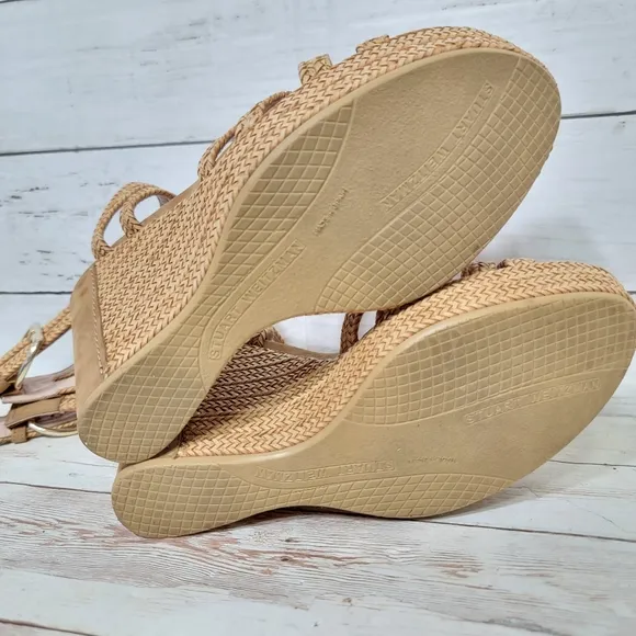 Stuart Weitzman woven wedge sandals