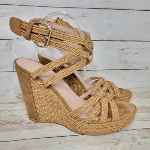 Stuart Weitzman woven wedge sandals
