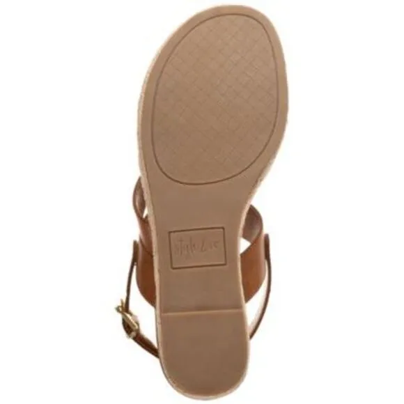 STYLE &amp; COMPANY Womens Brown 1-1/2&quot; Platform Bettyy Wedge Espadrille Shoes 11 M