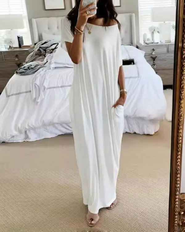 Summer Loose Pocket Casual Dress