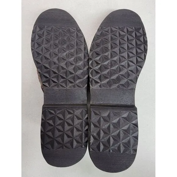 SUNSTEPS Hand Woven Mens Huarache Leather‎ Sandals 10 Buckle Limited Use Brown
