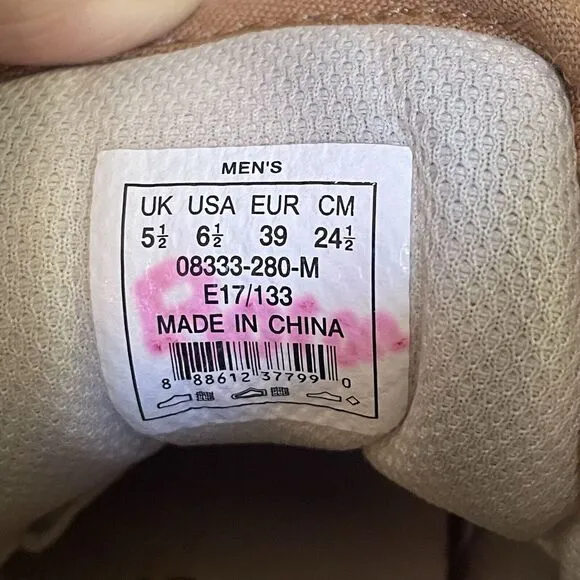 Supra Muska High Top Sneakers 001 Skytop Size 6.5 Mens Khaki Tan Canvas EUC