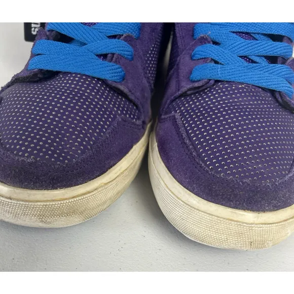 Supra Vaider Purple Sneakers High Top Skater Streetwear Shoes Men's Sz 12