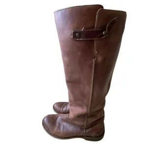 Svig Riding Boots Women's Brown Leather Knee High size 39 /US 8.5 Vintage Chic