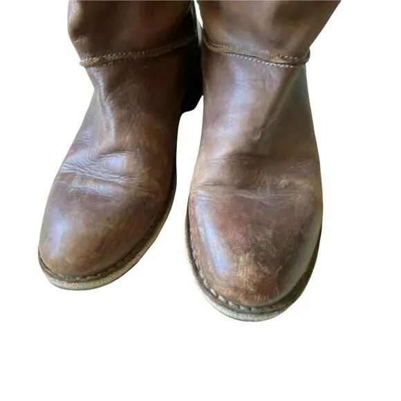 Svig Riding Boots Women's Brown Leather Knee High size 39 /US 8.5 Vintage Chic